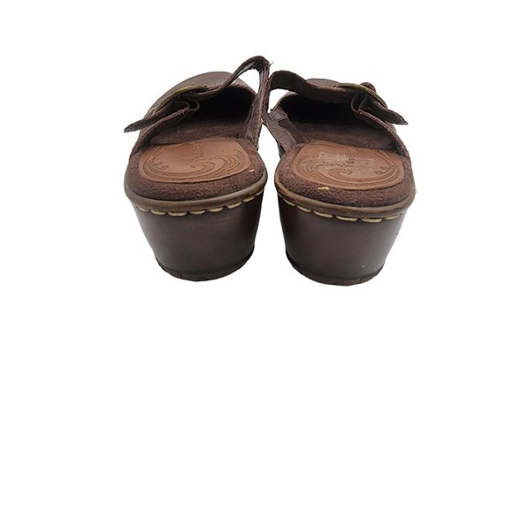 Baretraps Womens Size 8 M Genuine Leather Slip on Mary Janes Clogs Brown Mule - Picture 6 of 8